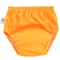 Pantalon d'entraînement pour bébé, couche lavable en polyester à 6 couches, pantalon en tissu pour bébé, pantalon d'apprentissage en coton, couche d'été, 2024  Orange