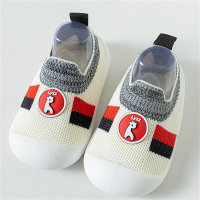 Baby striped color matching breathable socks shoes toddler shoes  Red
