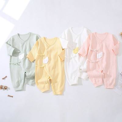 Macacão de bebê roupas recém-nascidos terno de algodão puro roupas de casa do bebê quatro estações romper roupas engatinhando