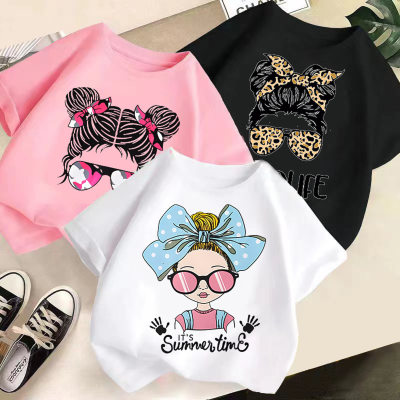 Cross-border children's clothing 2023 summer new products children's short-sleeved T-shirts for boys and girls fashionable round neck tops baby half-sleeved cotton