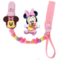Maternal and infant products baby pacifier chain clip teether anti-drop chain pacifier clip pacifier strap  Pink