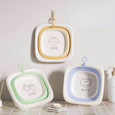 Baby wash basin can be hung baby-specific foldable basin