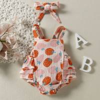 Fascia per neonati e bambine con fibbia regolabile, tunica triangolare stropicciata a doppio strato color fragola e foulard  Rosa