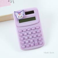 Calculadora portátil de alto valor con dibujos animados  Púrpura