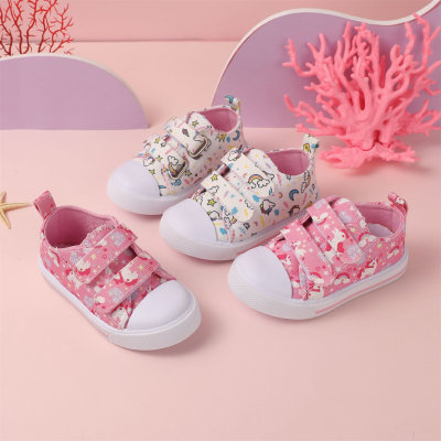 Toddler Girl Allover Printed Velcro Canvas Shoes
