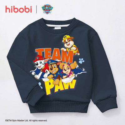 Patrulha Canina × suéter infantil hibobi com estampa de letras de animais