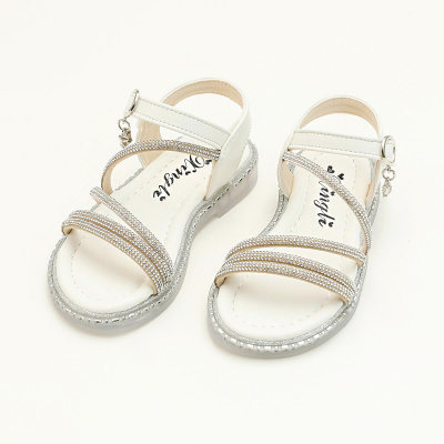 Kid Girl Solid Color Imitation Drill Sandals