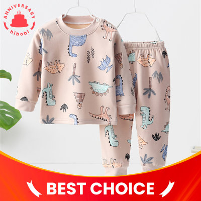 Pijama con camiseta y pantalones con estampado de dinosaurios para niños pequeños