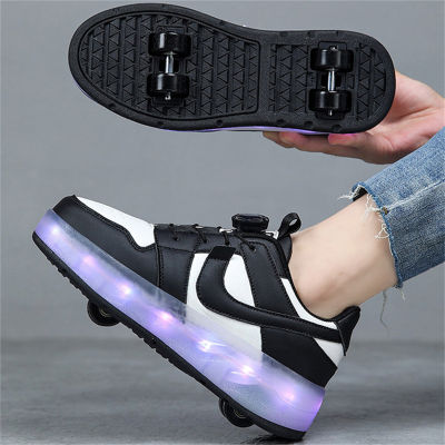 Big Kids Four-wheel Removable Lighted Heelys Roller Skates (with Charging Cable)