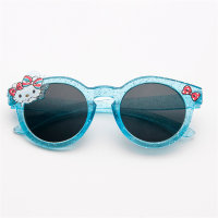 Kinder-Sonnenbrille mit Cartoon-Katzen-Print  Blau