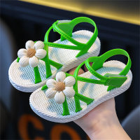 Sandales à fleurs pour enfants  vert