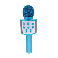 Wireless Bluetooth microphone, mobile phone, karaoke microphone, handheld singing microphone, wireless microphone, audio system  Blue