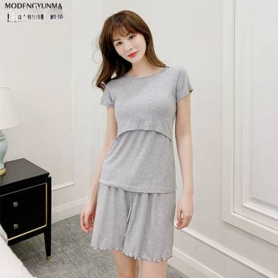 Maternity suits big size market short-sleeved t-shirt suits going out spring and summer tops loose shorts suits summer