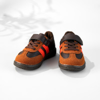 Toddler Color-block Stripe Velcro Sneakers  Brown