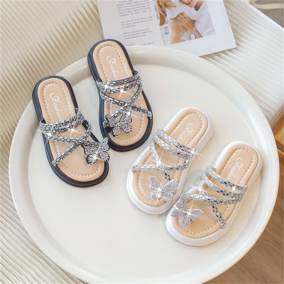 Rhinestone Bowknot Sandals for Medium and Large Kids