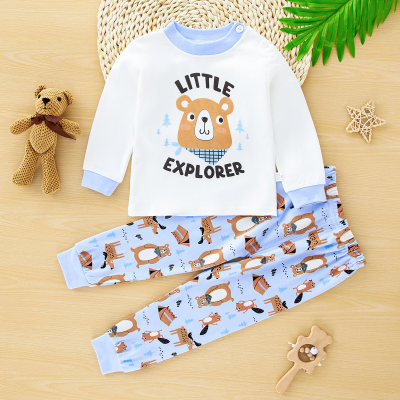 Boys' Cute Bear Cotton Home Clothes