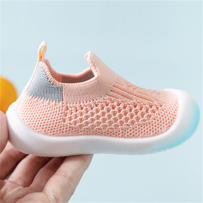 Meias de malha com sola macia infantil sapatos antiderrapantes para crianças