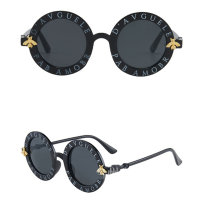 Runde Retro-Brille mit UV-Schutz für Kinder  Schwarz