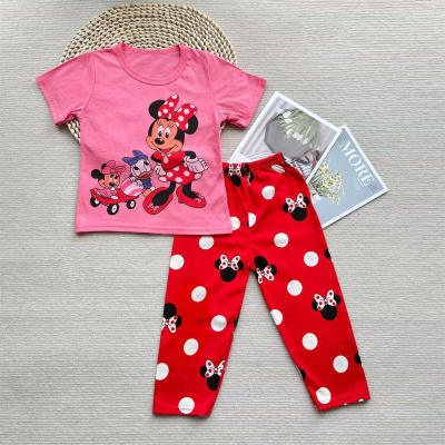 Girls' thin home clothes set short-sleeved trousers combination air-conditioned clothes daily underwear set