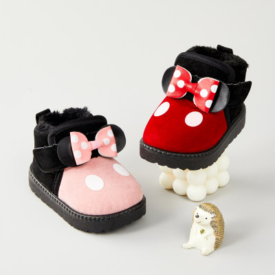 Toddler Girl Bow Polka Dot Decoration Shoes