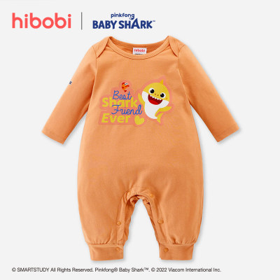 hibobi Baby Baby Shark Lindo mono de algodón de manga larga