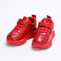 Kid Solid Color  Sneakers  Red
