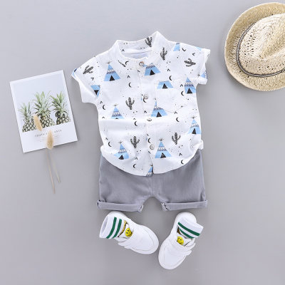 Baby Boy Cactus Print Casual Top e shorts