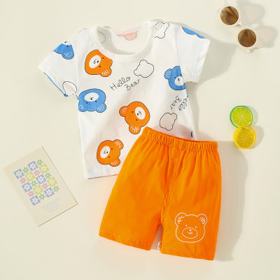 Toddler Boy Bear Pajama Top & Shorts