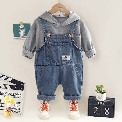 Toddler Boy Casual Letter Print Hoodie & Overalls