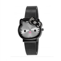 Children's cute helloKT pink diamond watch  Black