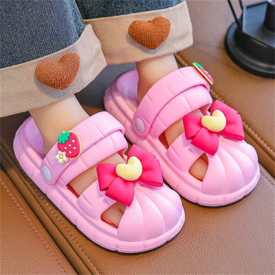 Sandali zoccoli con fiocco per bambini