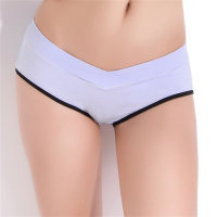 Maternity panties low waist underwear belly shorts maternity seamless large size U-shaped triangle pants combed cotton  Purple
