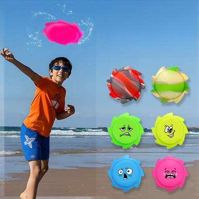 Giocattolo da gioco acquatico all'aperto con disco volante per bambini frisbee con irrigatore in silicone