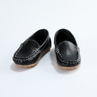 Toddler Boy Solid Color Slip-on Flat Shoes  Black