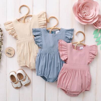LMM ruffled romper (fitted woven + TZY007)