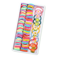 Children's colorful rubber band hairband set  Multicolor