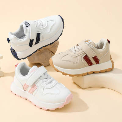 Toddler Girl Color-block Patchwork Velcro Sneakers