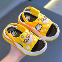 Kinder-Sandalen mit Cartoon-Muster und rutschfester Sohle  Gelb