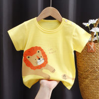 New children's short-sleeved T-shirt pure cotton girls summer clothes baby summer children's clothes boys tops  Multicolor