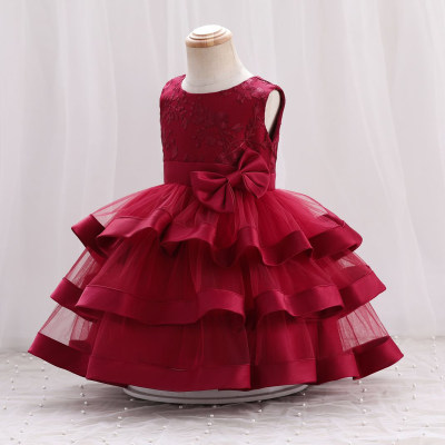 فستان رسمي للفتيات الصغيرات من الشاش الجاكار