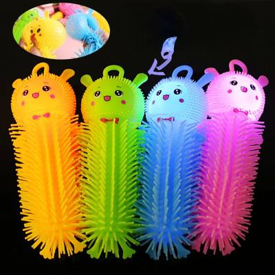 Elastic luminous caterpillar luminous soft plastic toy