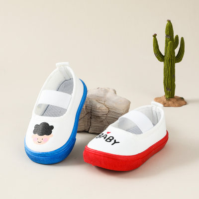 Toddler Cartoon Figure and Letter Pattern Canvas Shoes