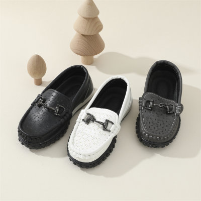 Kid Boy Solid Color Soft Sole Slip-on Shoes
