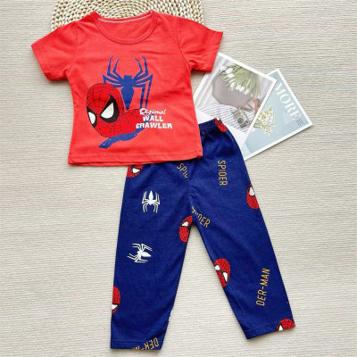Thin home clothes suits, short-sleeved and long pants combination underwear suits, cross-border infant and children's clothing