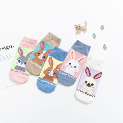 Children's 5-piece set of rabbit series socks