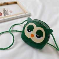 Cartoon cute small animal shoulder bag children's crossbody coin purse  Green