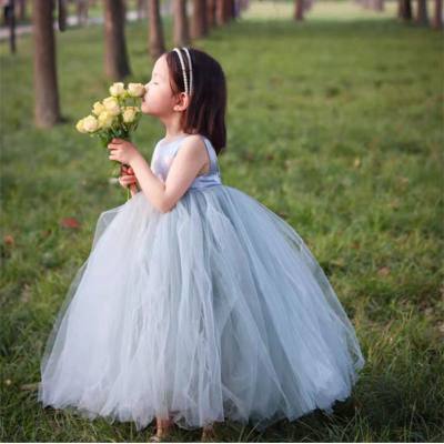 Summer princess dress girl dress flower girl wedding little girl birthday dress children's fluffy tulle skirt