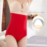 Body shaping pants energy stone seamless body shaping high waist tummy control underwear women's postpartum hip lifting shaping waist beauty pants  Red