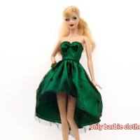 30cm Dress Up Doll Clothes Fashion Set Dress One Piece  Multicolor