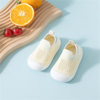 La suela suave de los niños calcetines de malla calza los zapatos antideslizantes del niño  Amarillo
